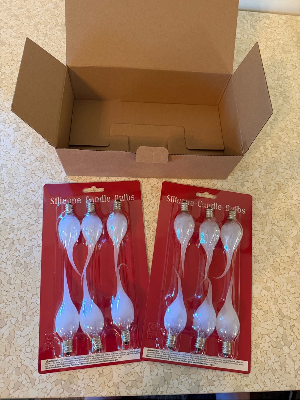 Silicone Dipped Candle Light Bulbs E12 120V / 2-6 Packs